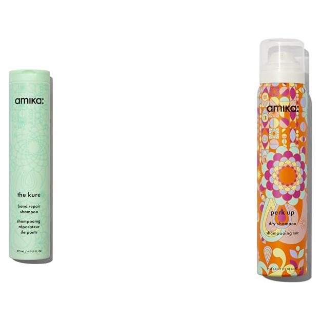 Champú Reparador de Enlaces Amika 275ml + Champú Seco 51g