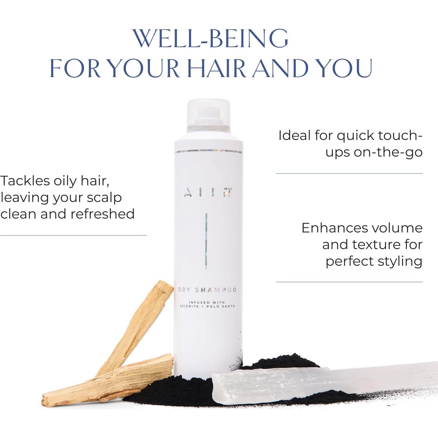 Champú Seco AIIR 190g - Volumen, Limpieza y Frescura