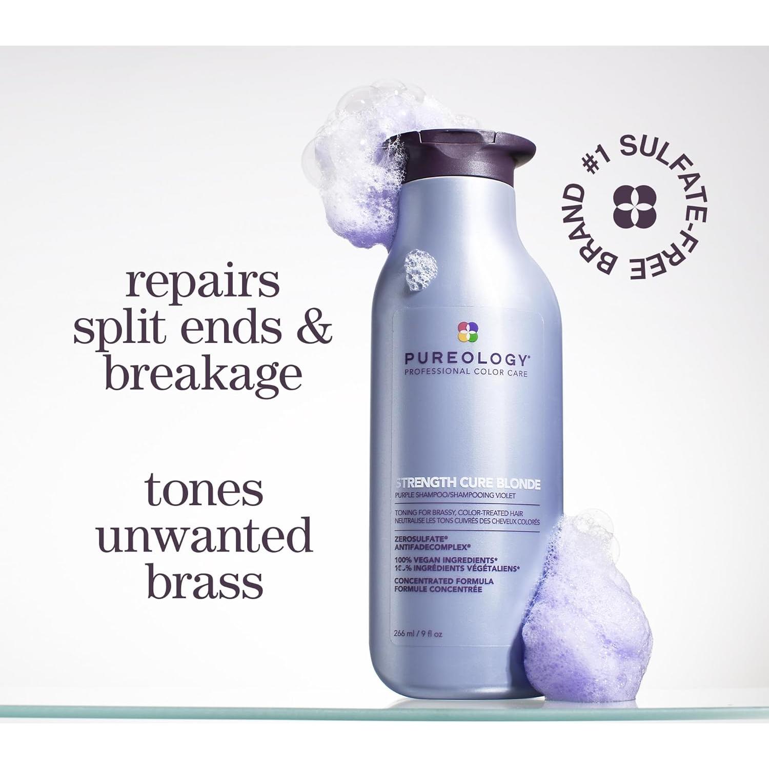 Champú Morado Pureology Strength Cure Blonde 266 ml - Cabello Rubio