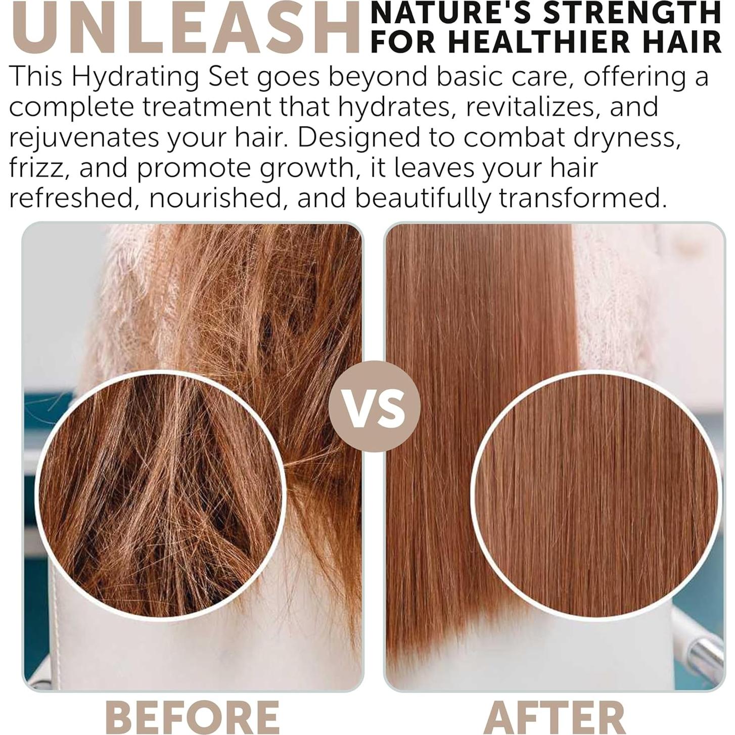 Juego de Champú y Acondicionador Hidratante Rida 1L - Cabello Seco y Fino