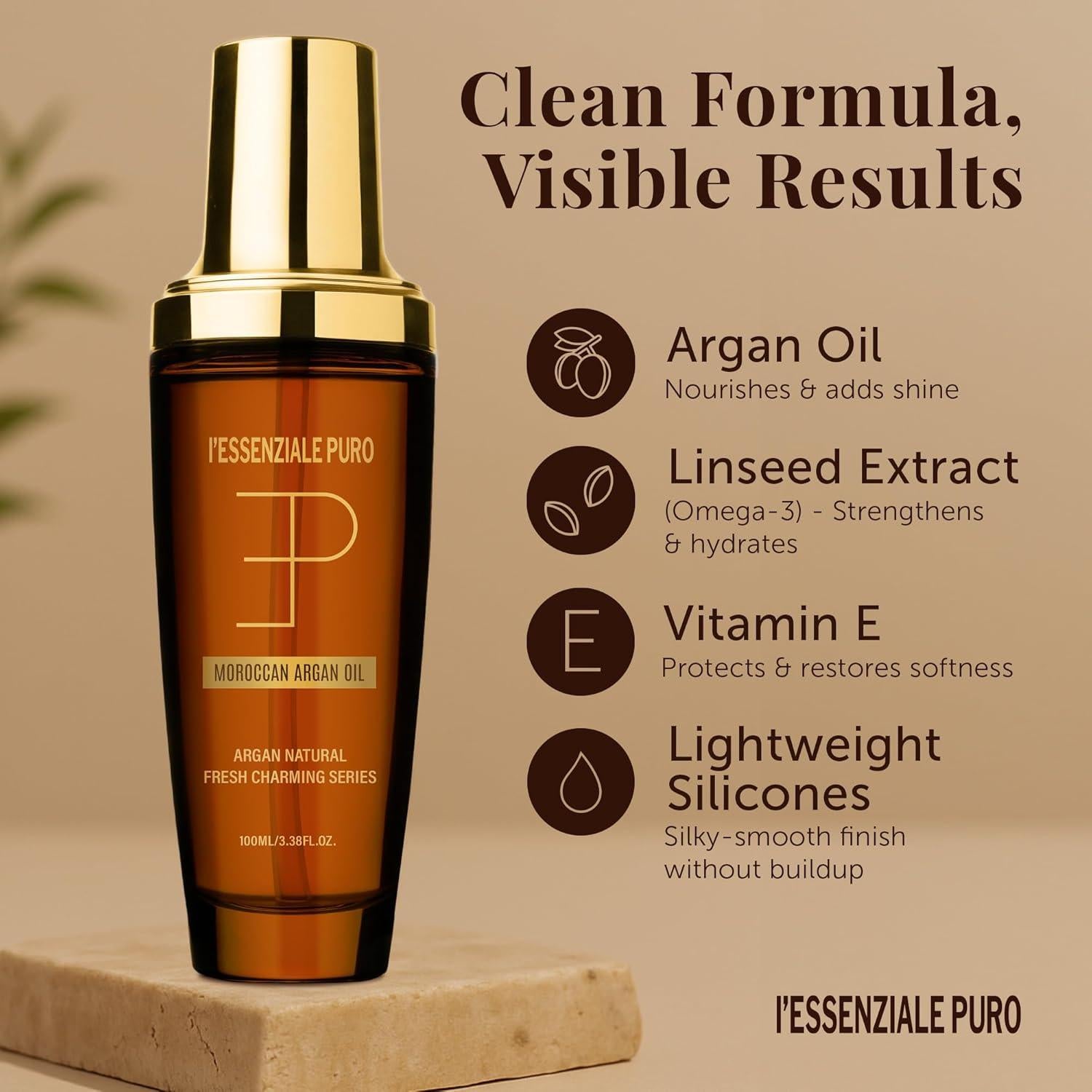 Aceite de Argán Marroquí LEPURO 100ml - Hidratante para Cabello y Piel