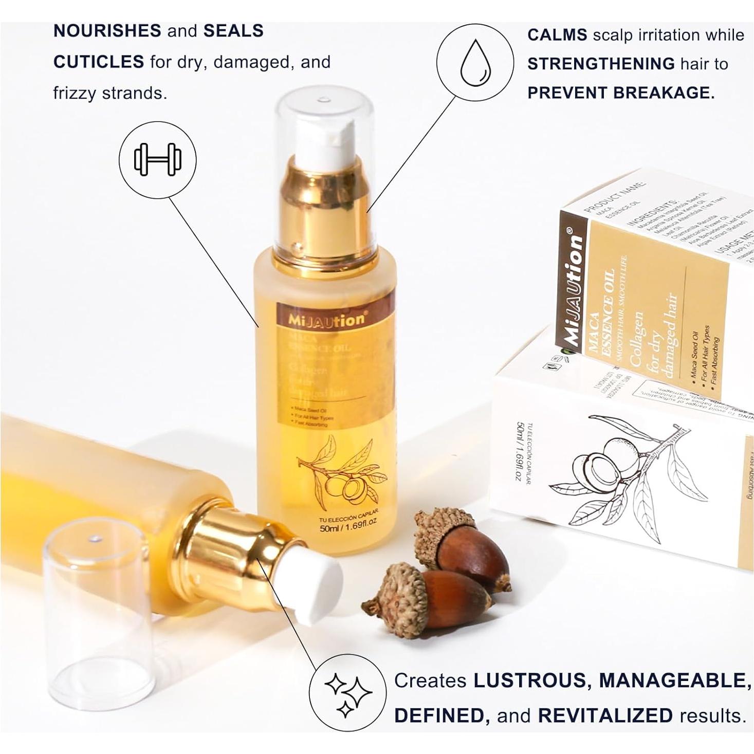 Aceite de Argán y Árbol de Té Mijaution 50ml - Cabello Rizado y Frizz