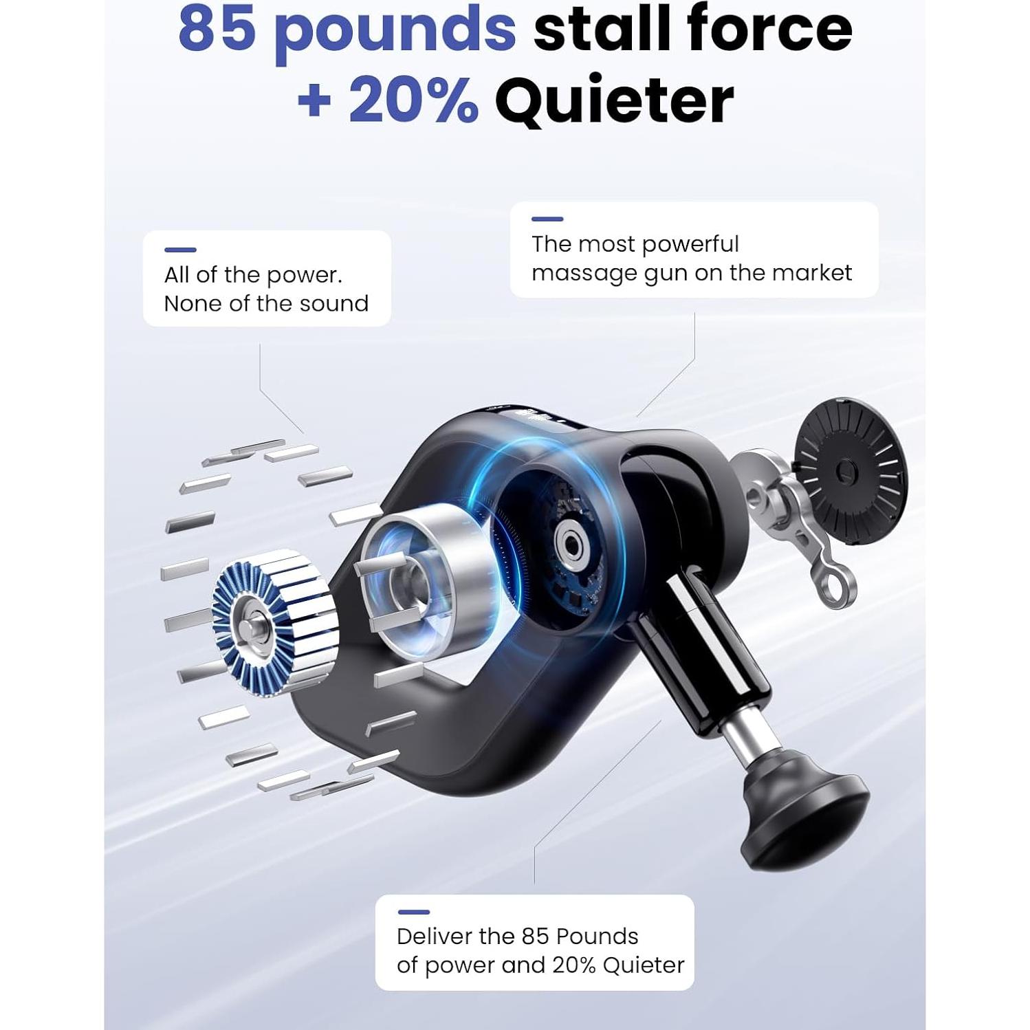 Pistola de Masaje BOB Y BRAD D6 Pro 16mm 85lbs Silenciosa