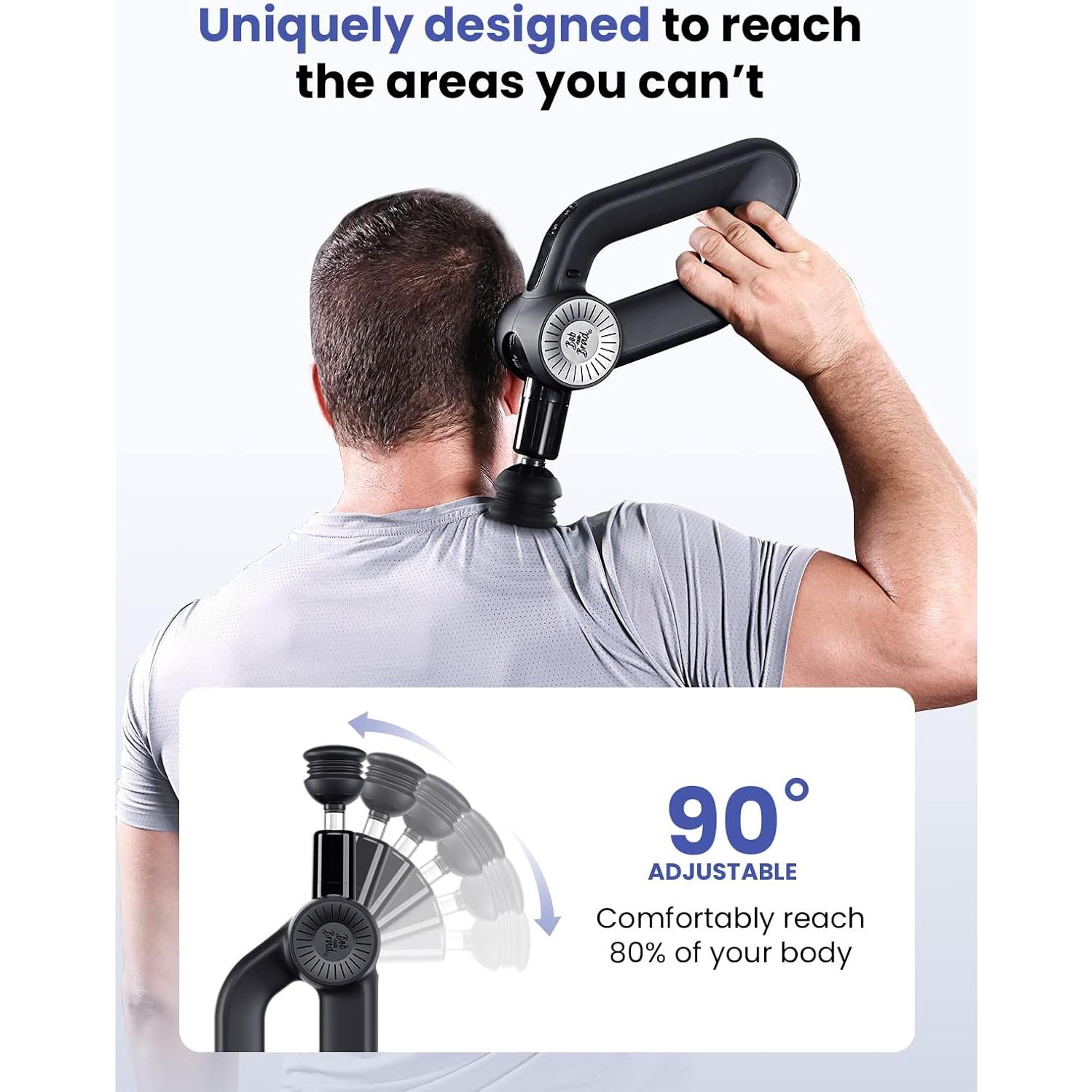 Pistola de Masaje BOB Y BRAD D6 Pro 16mm 85lbs Silenciosa