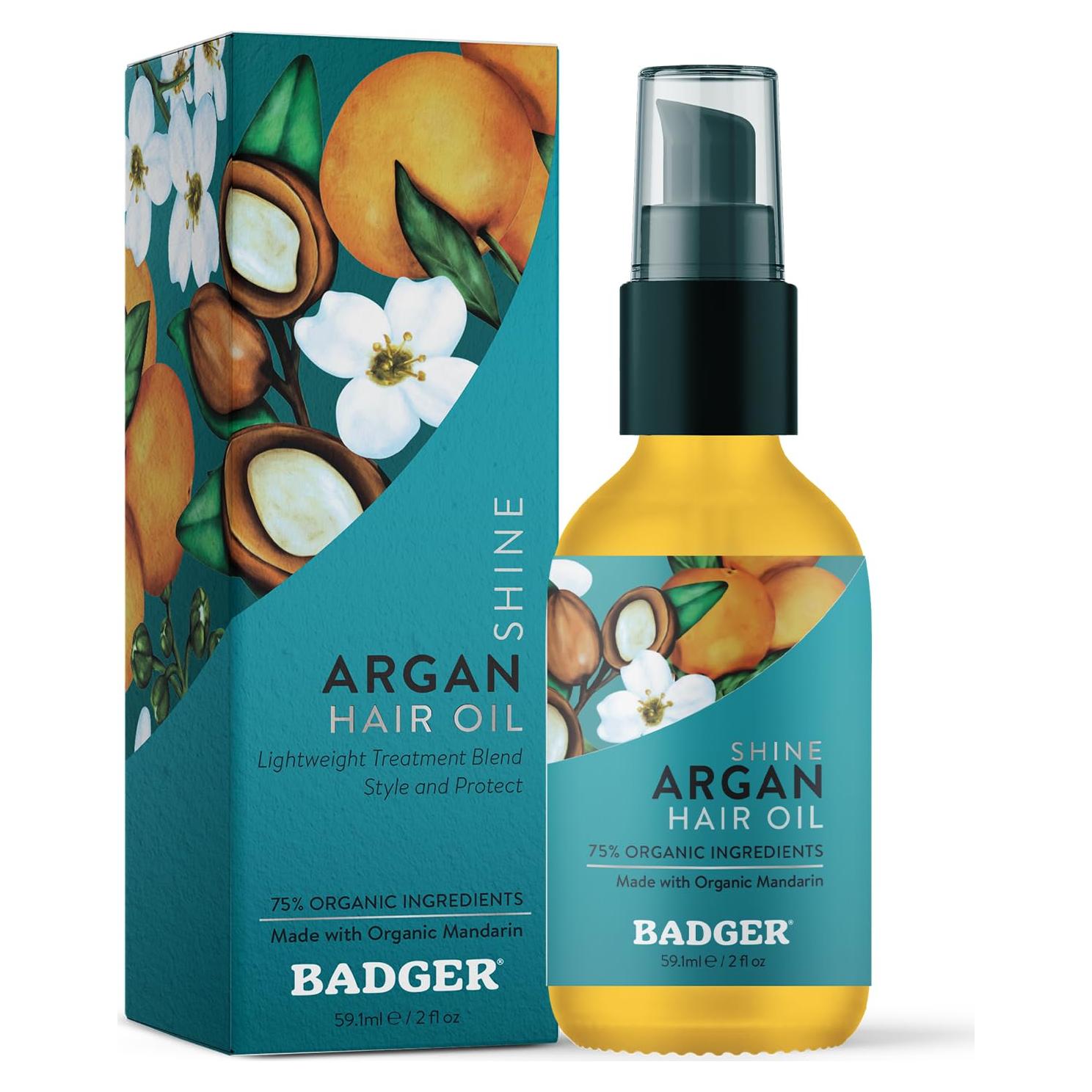 Aceite de Cabello de Argán Badger 60g - Hidratante Orgánico
