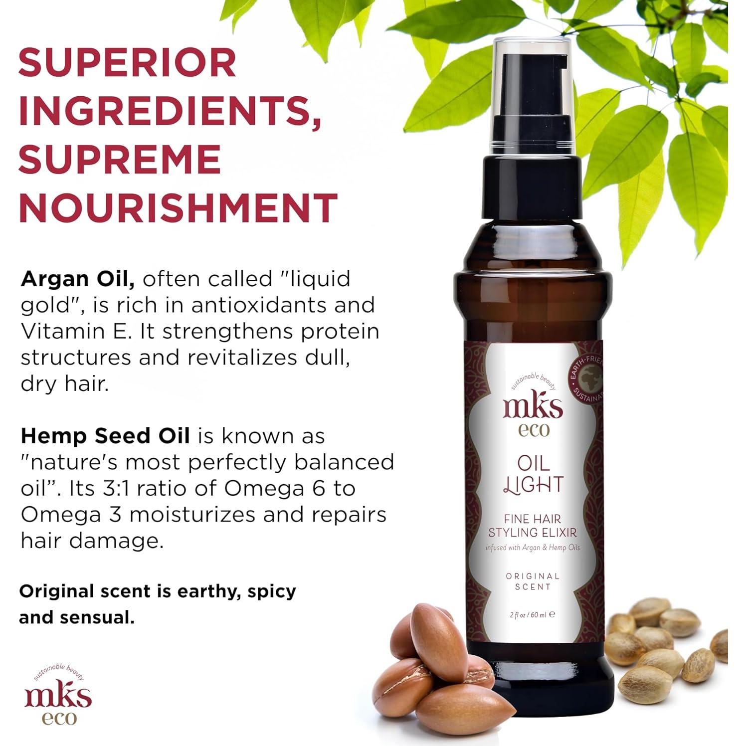 MKS Eco Aceite Ligero 59 ml - Elixir para Cabello Fino