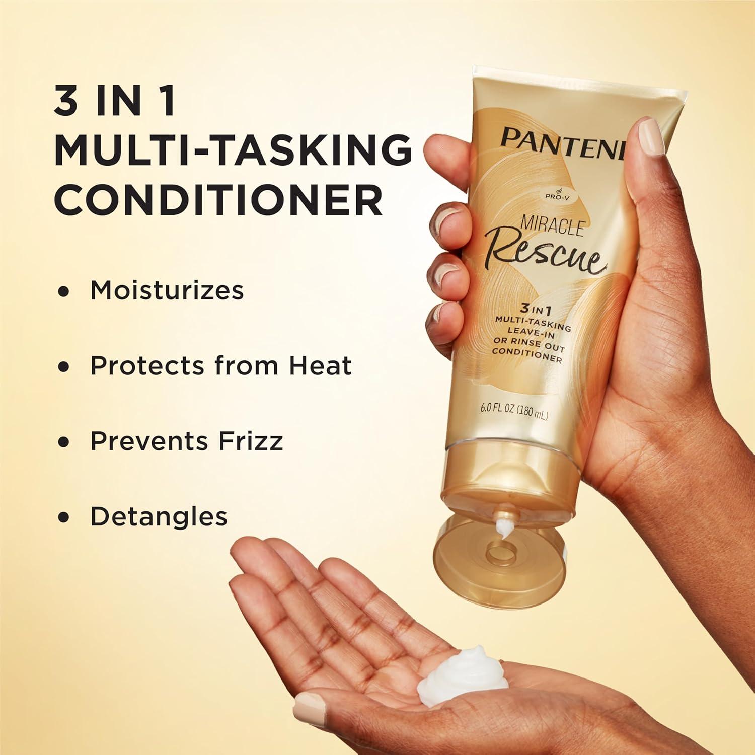 Acondicionador sin enjuague Pantene Miracle Rescue 177 ml - Hidratante y protector térmico