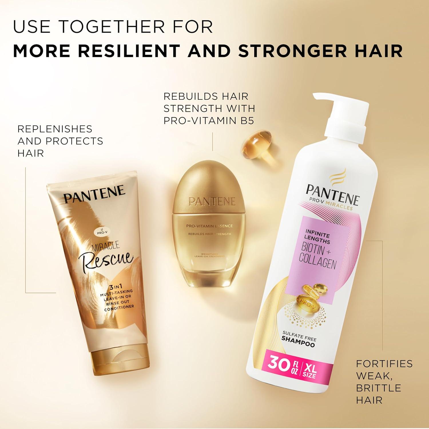 Acondicionador sin enjuague Pantene Miracle Rescue 177 ml - Hidratante y protector térmico