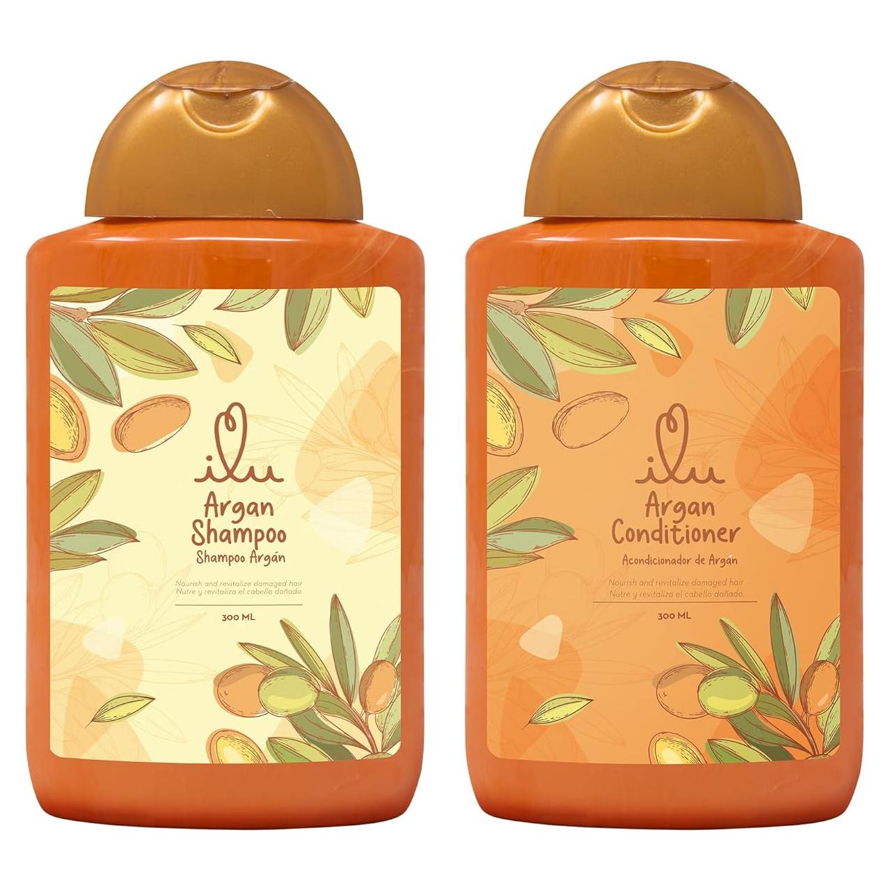 ILU Conjunto Champú y Acondicionador Argán 300ml - Hidratación Profunda
