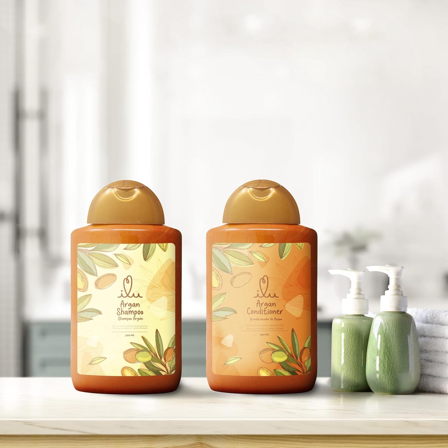 ILU Conjunto Champú y Acondicionador Argán 300ml - Hidratación Profunda