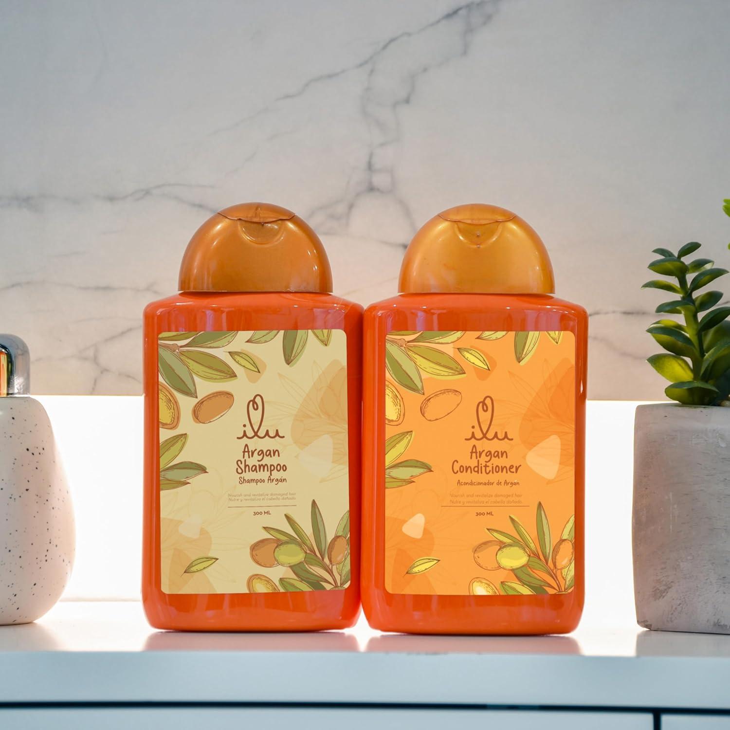 ILU Conjunto Champú y Acondicionador Argán 300ml - Hidratación Profunda