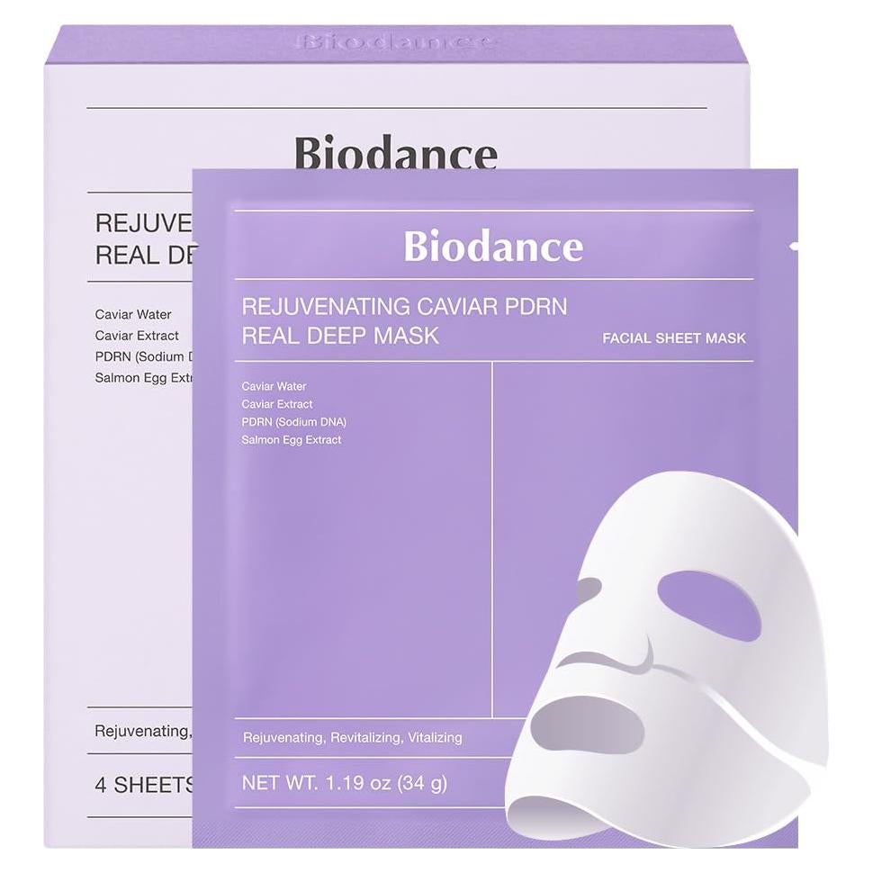 Máscara Hidrogel Nocturna Biodance Caviar PDRN 4x34g