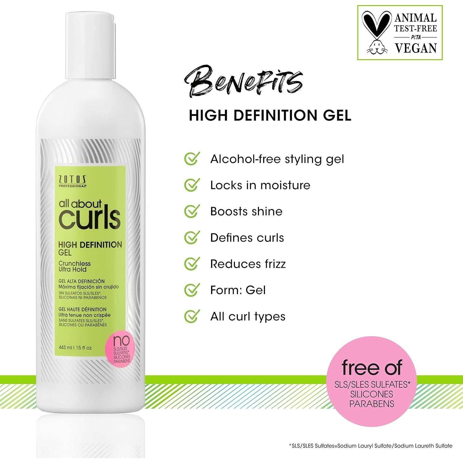 Gel de Alta Definición Todo Sobre Rizos 450g - Sin Frizz y Vegano