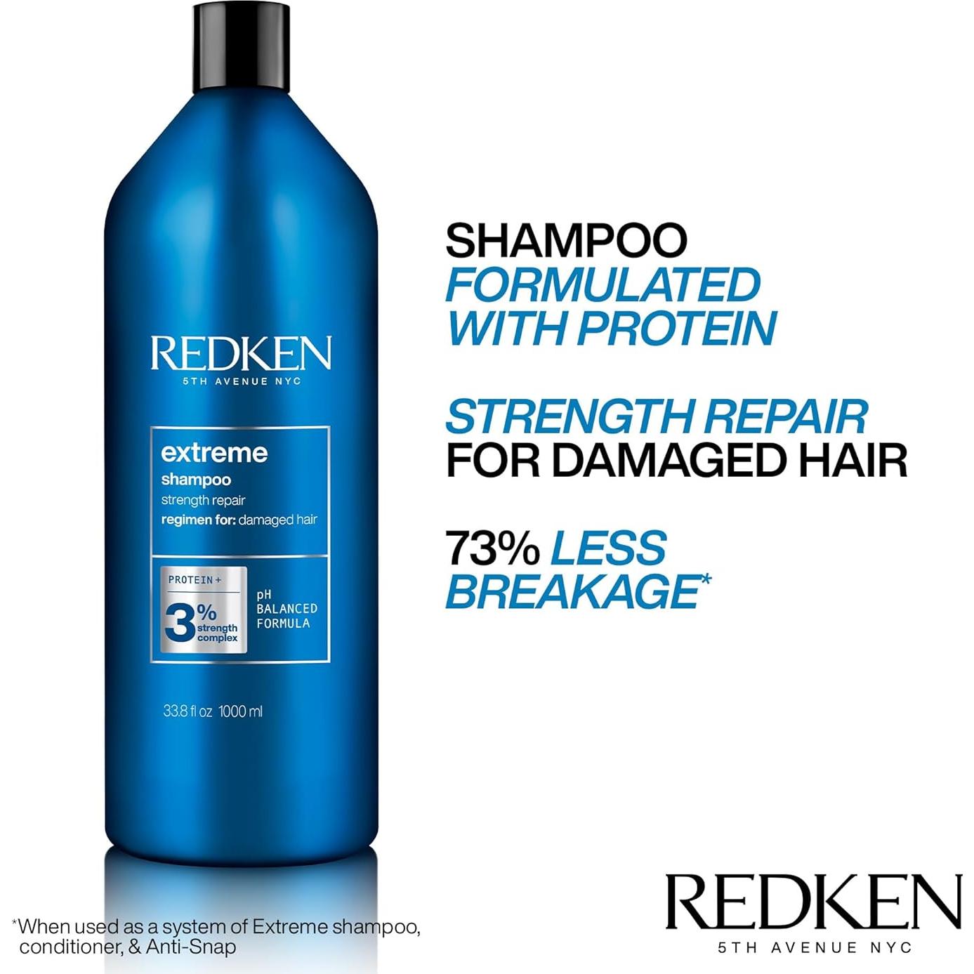 Champú Redken Extreme 1000ml - Fortalece y Repara Cabello Dañado