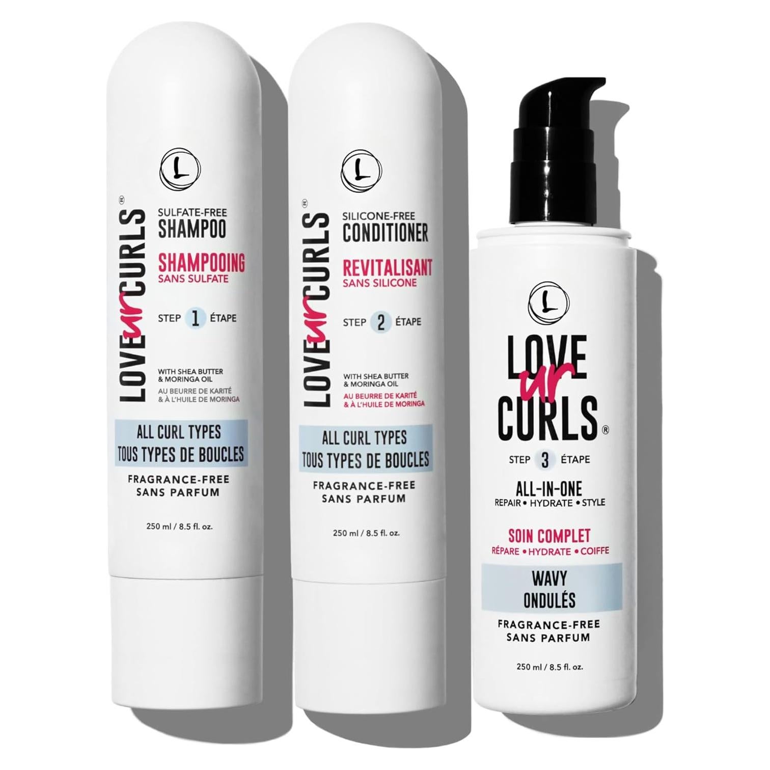 Kit de Cuidado Cabello Ondulado LUS 3 Pasos Sin Fragancia 200 mL