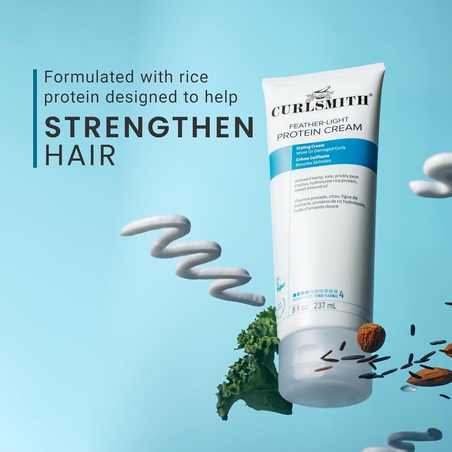 CURLSMITH Crema de Proteína Ligera para Rizos 226 g - Vegana