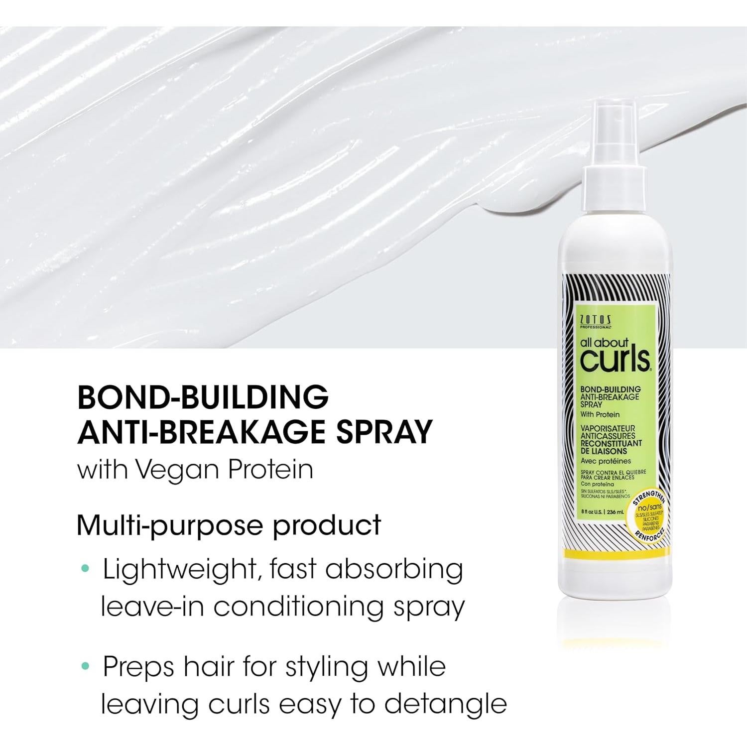 Spray Antirrotura Todo Sobre Rizos 236.6 ml Vegano y Sin Sulfatos