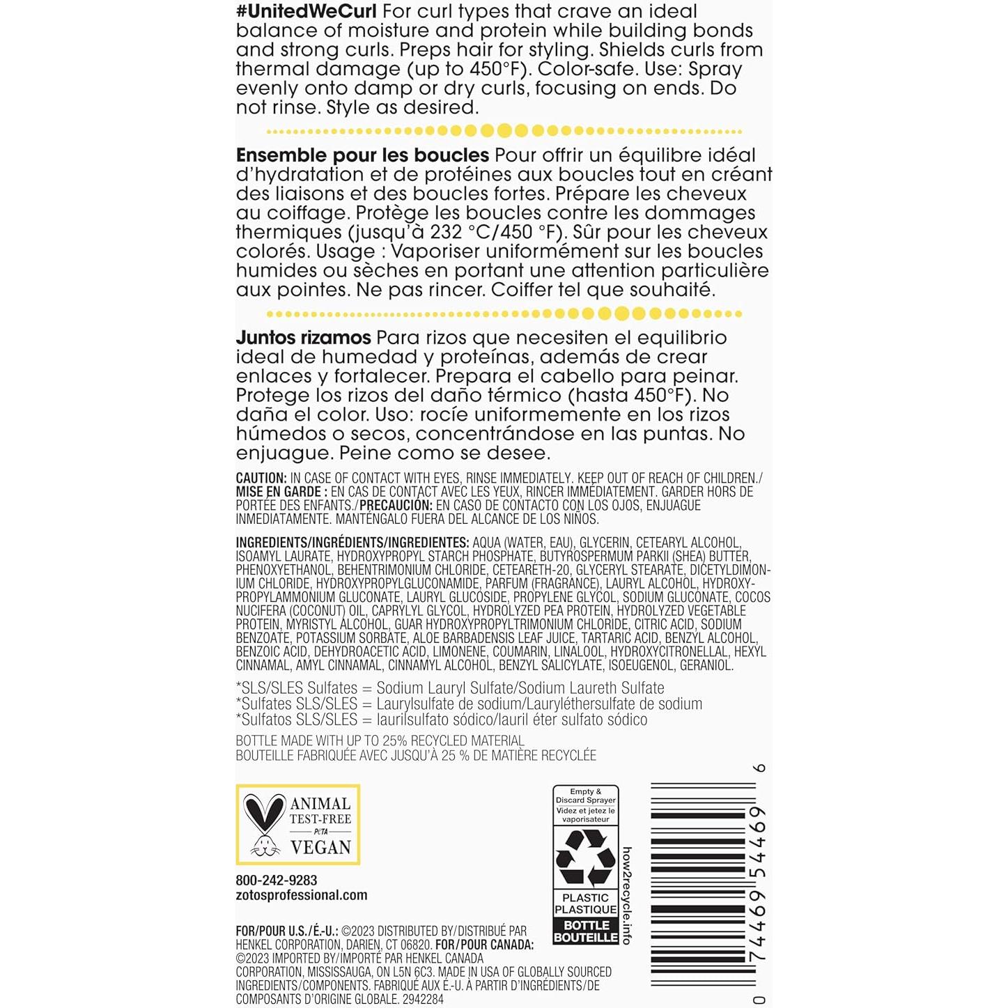 Spray Antirrotura Todo Sobre Rizos 236.6 ml Vegano y Sin Sulfatos