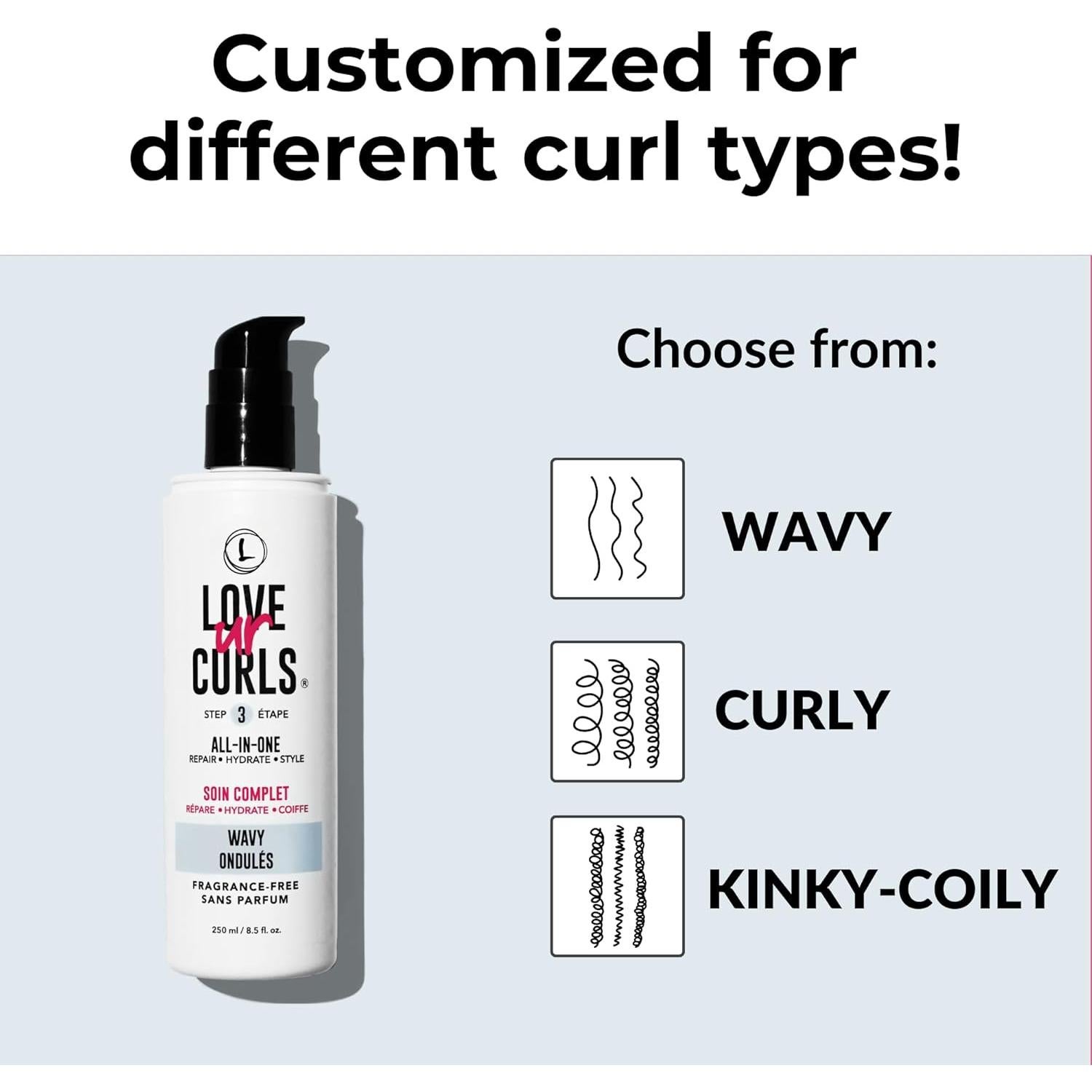 Crema para Rizos Todo en Uno Love Ur Curls 250mL Sin Fragancia