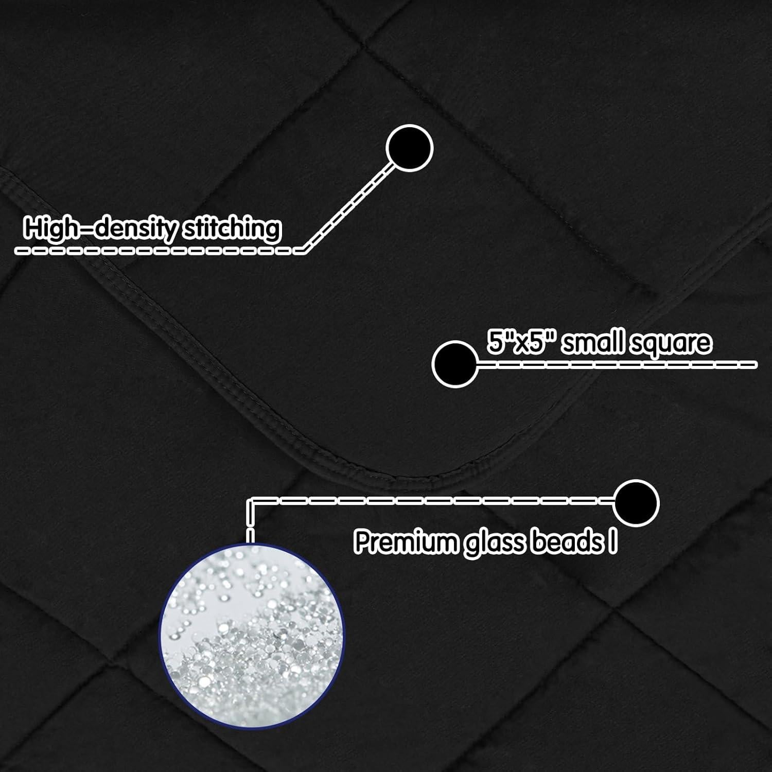 Manta Pesada Yescool 3.18 kg 104x152 cm Negra Transpirable