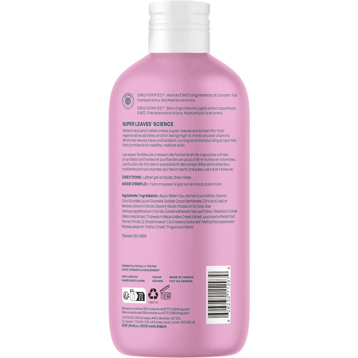 Gel de Ducha ATTITUDE 473 ml Vegano Coco y Bayas Silvestres