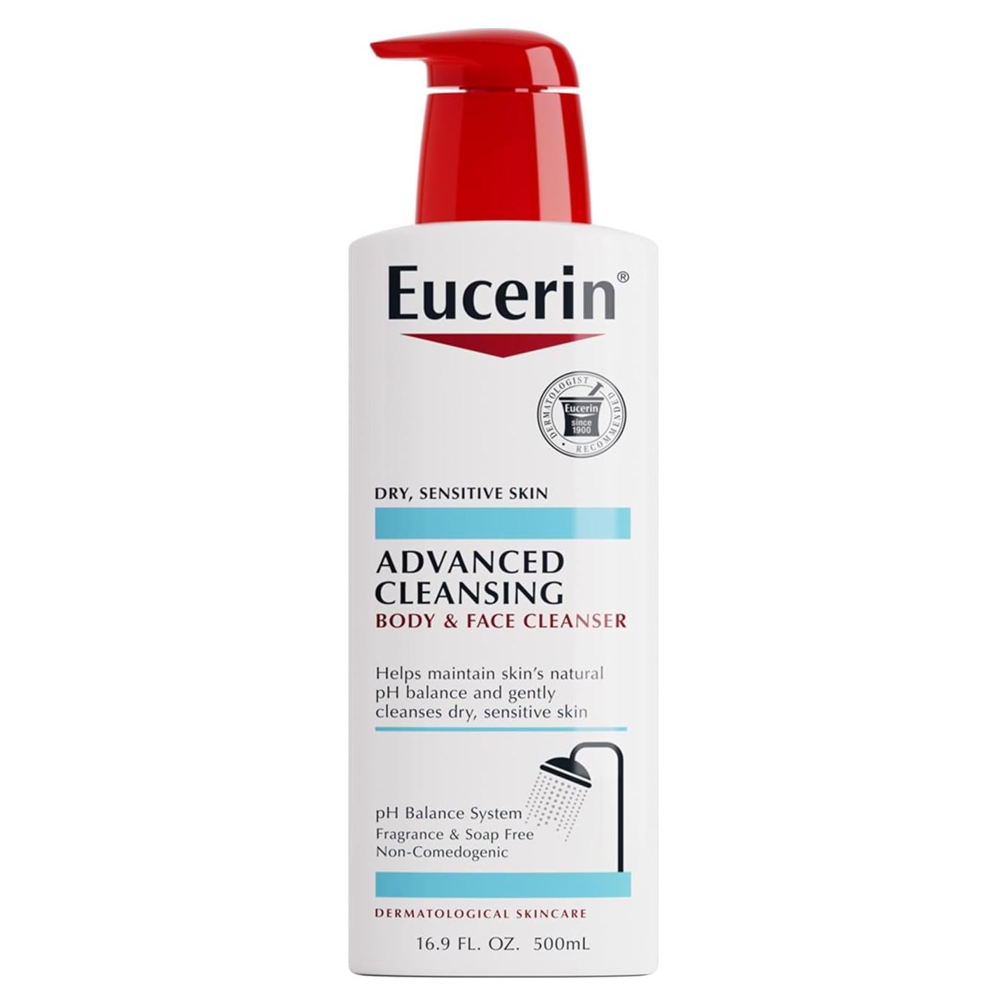 Limpiador Avanzado Eucerin 500ml para Piel Seca y Sensible