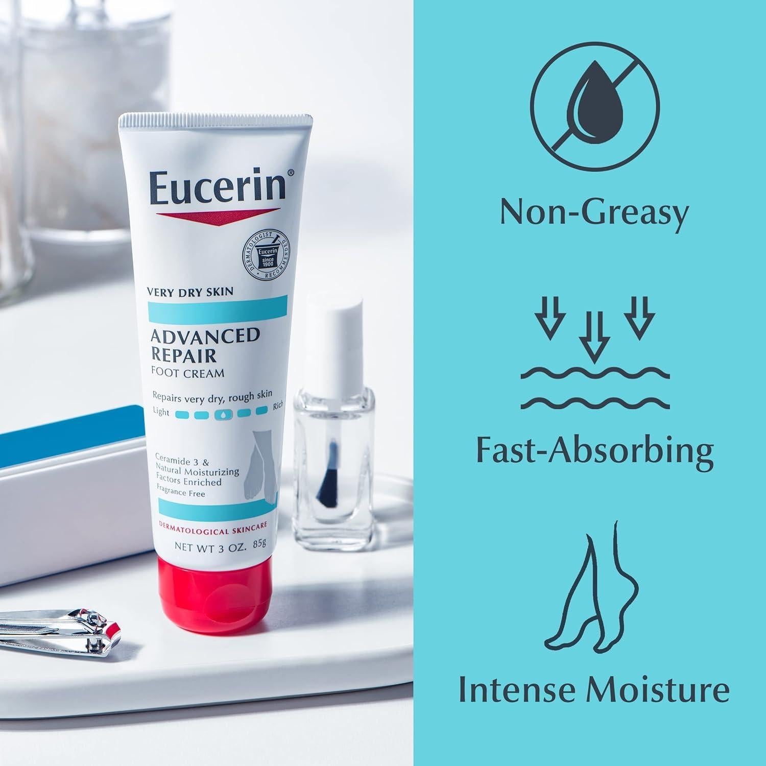 Crema para Pies Eucerin Advanced Repair 3 Tubos 85 g