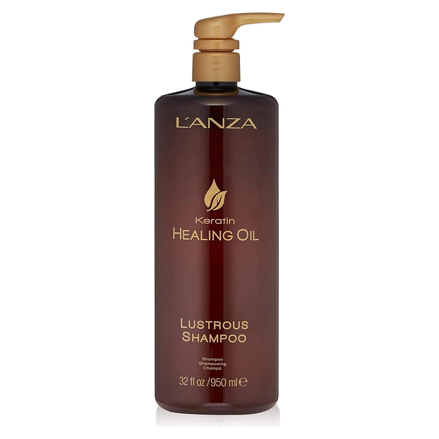 Champú Lustroso L'ANZA 950ml Aceite de Keratina para Cabello Seco