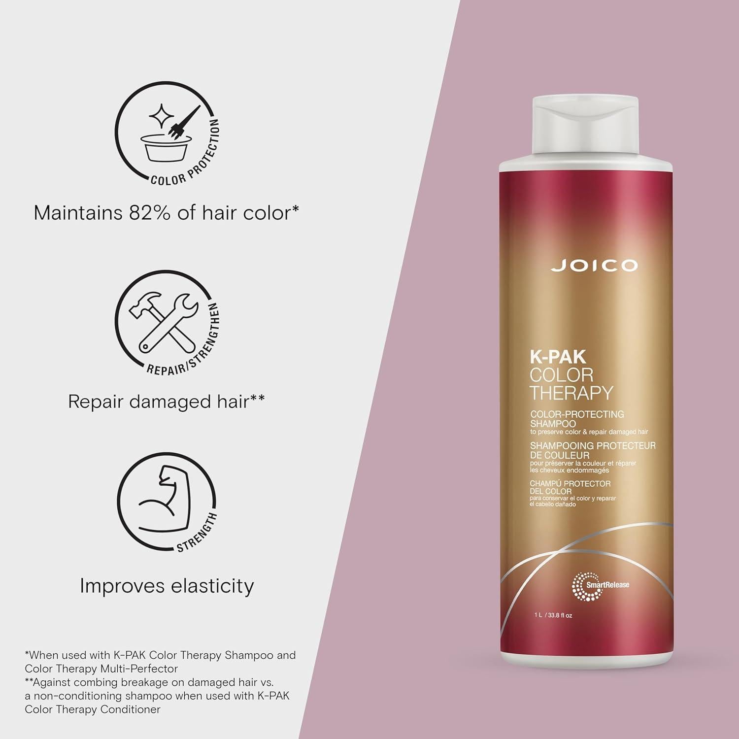 Champú Protector de Color Joico K-PAK 1000 ml - Brillo y Elasticidad