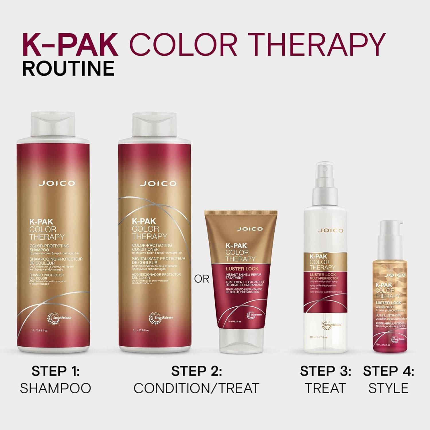 Champú Protector de Color Joico K-PAK 1000 ml - Brillo y Elasticidad