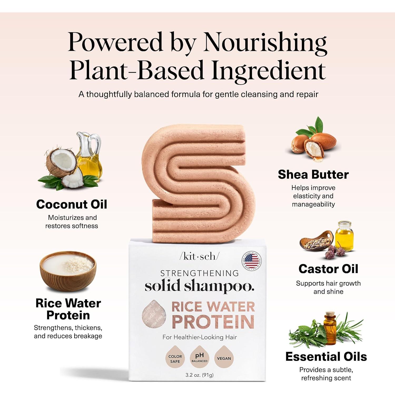 Champú en Barra Kitsch Agua de Arroz 90.7 g - Cabello Seco