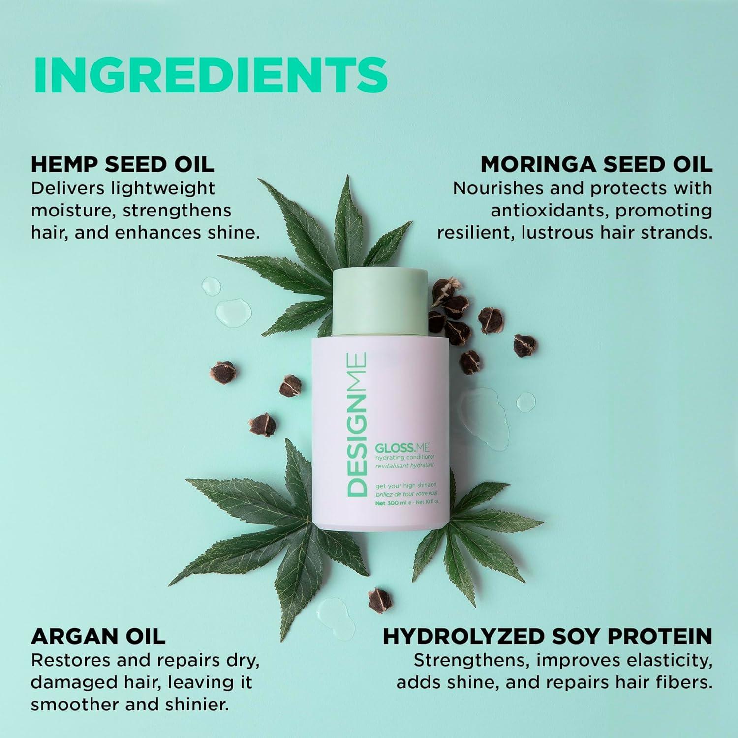 Acondicionador Hidratante GLOSS.ME Design.Me 296 ml para Cabello Dañado