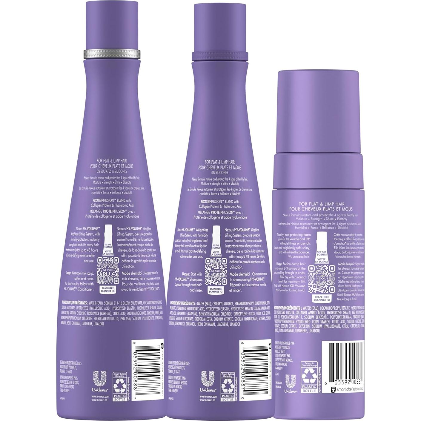 Paquete de Cuidado del Cabello Nexxus: Champú, Acondicionador y Tratamiento