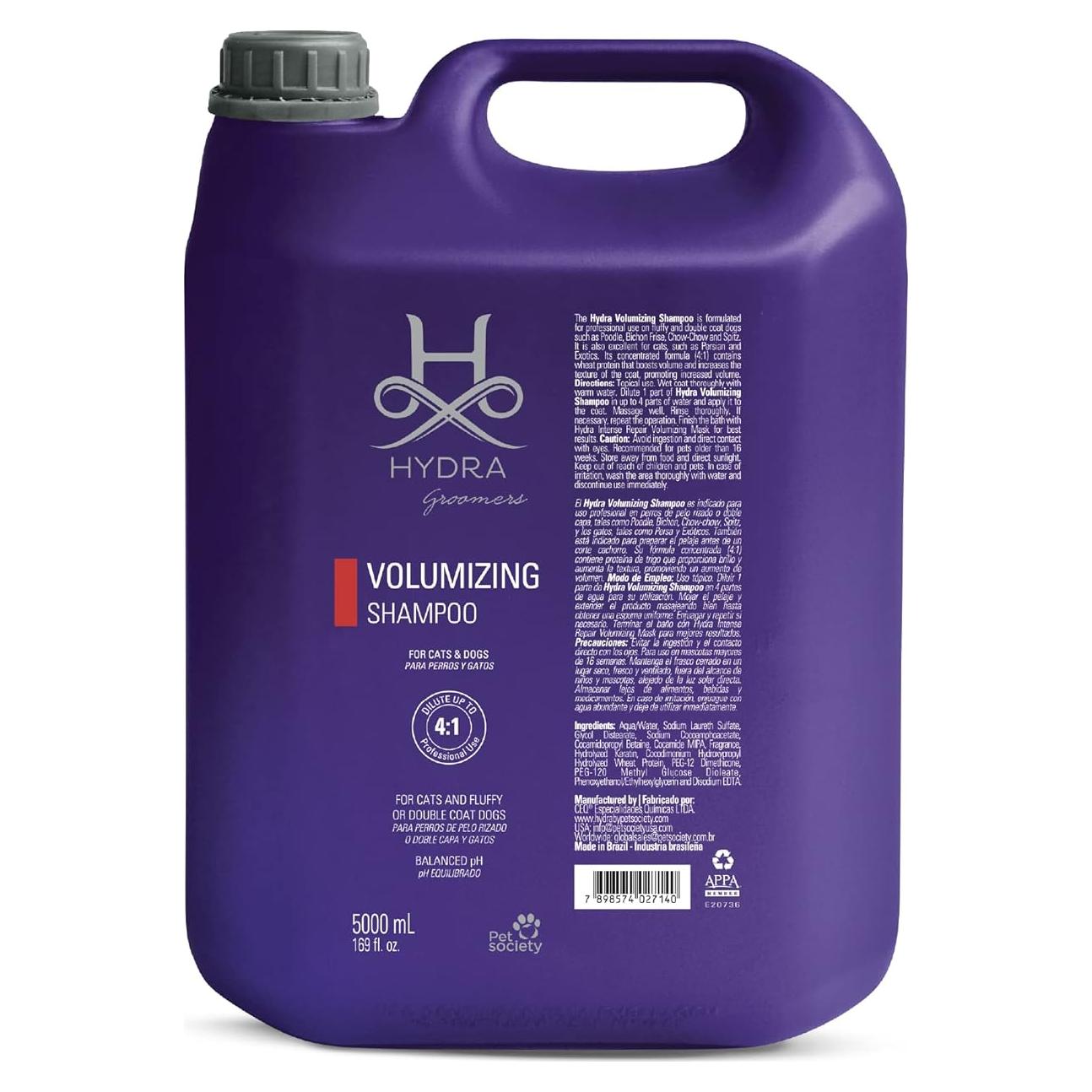 Champú Voluminizador Hydra 1.0 L para Perros y Gatos