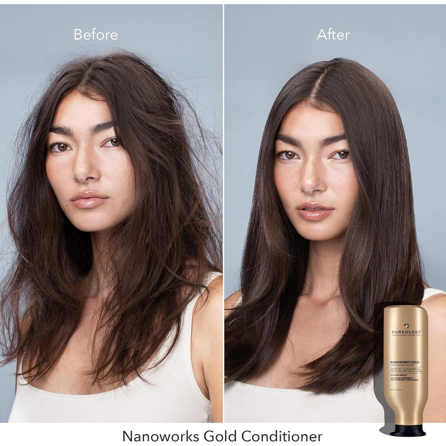 Acondicionador Pureology Nanoworks Gold 266 ml - Cabello Seco y Tratado