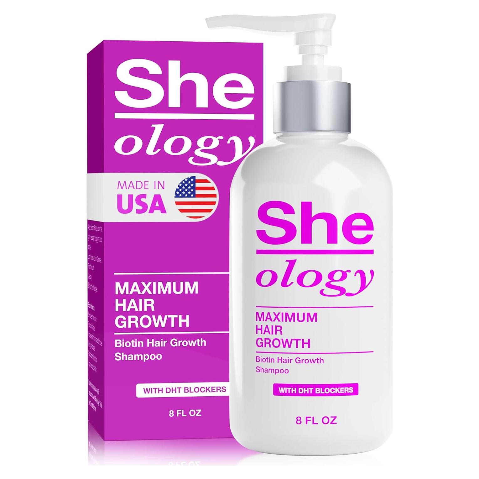 Champú Sheology para Crecimiento del Cabello Fino - Biotina, Queratina, DHT