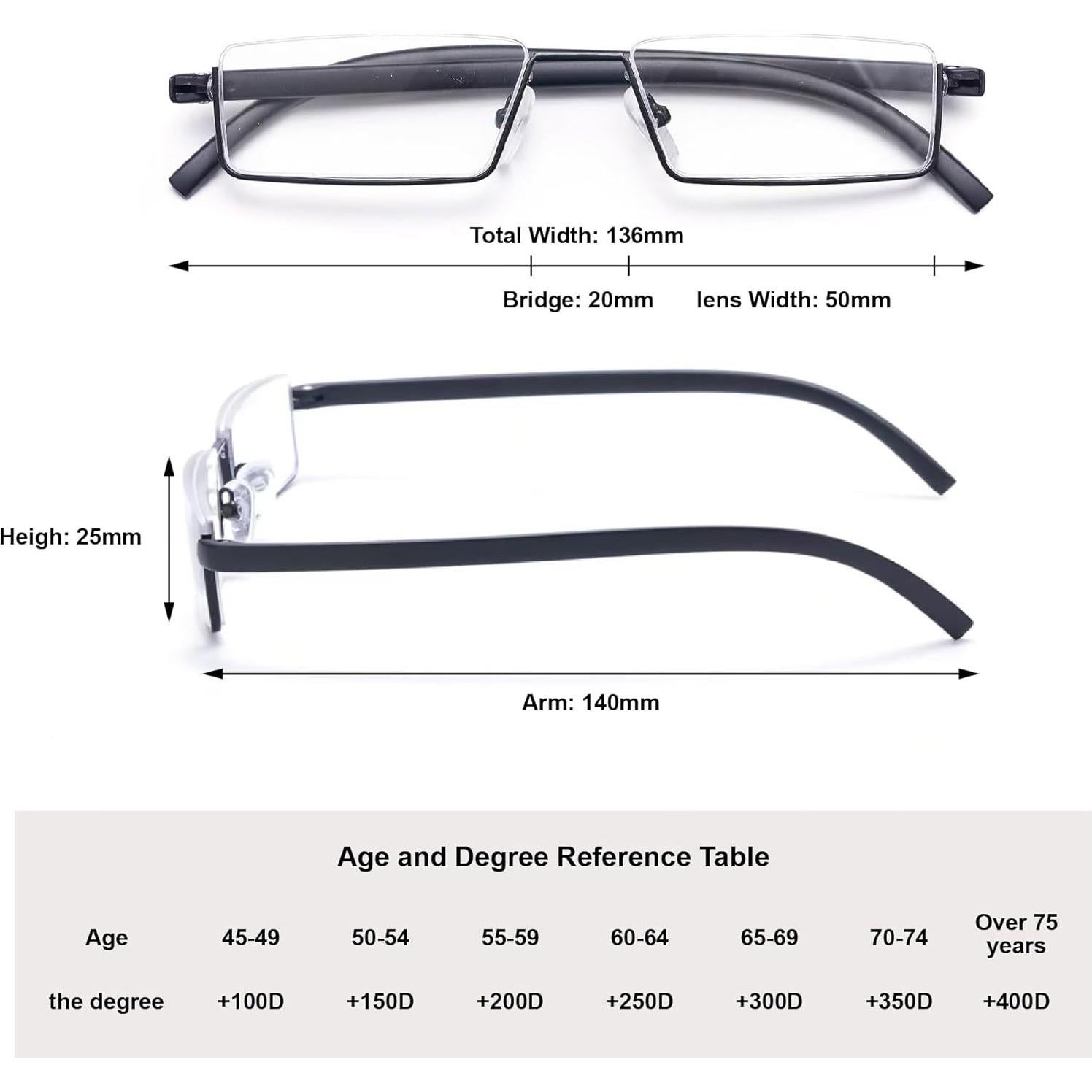 Gafas de Lectura WENS JOOY 1.0x Anti-Luz Azul con Estuche