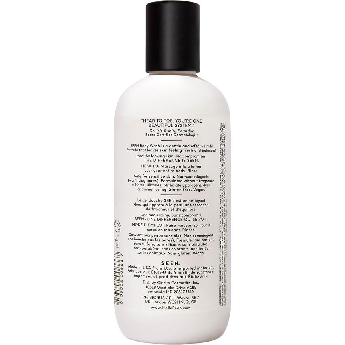 Gel de Ducha Sin Fragancia SEEN 296 ml - No Comedogénico