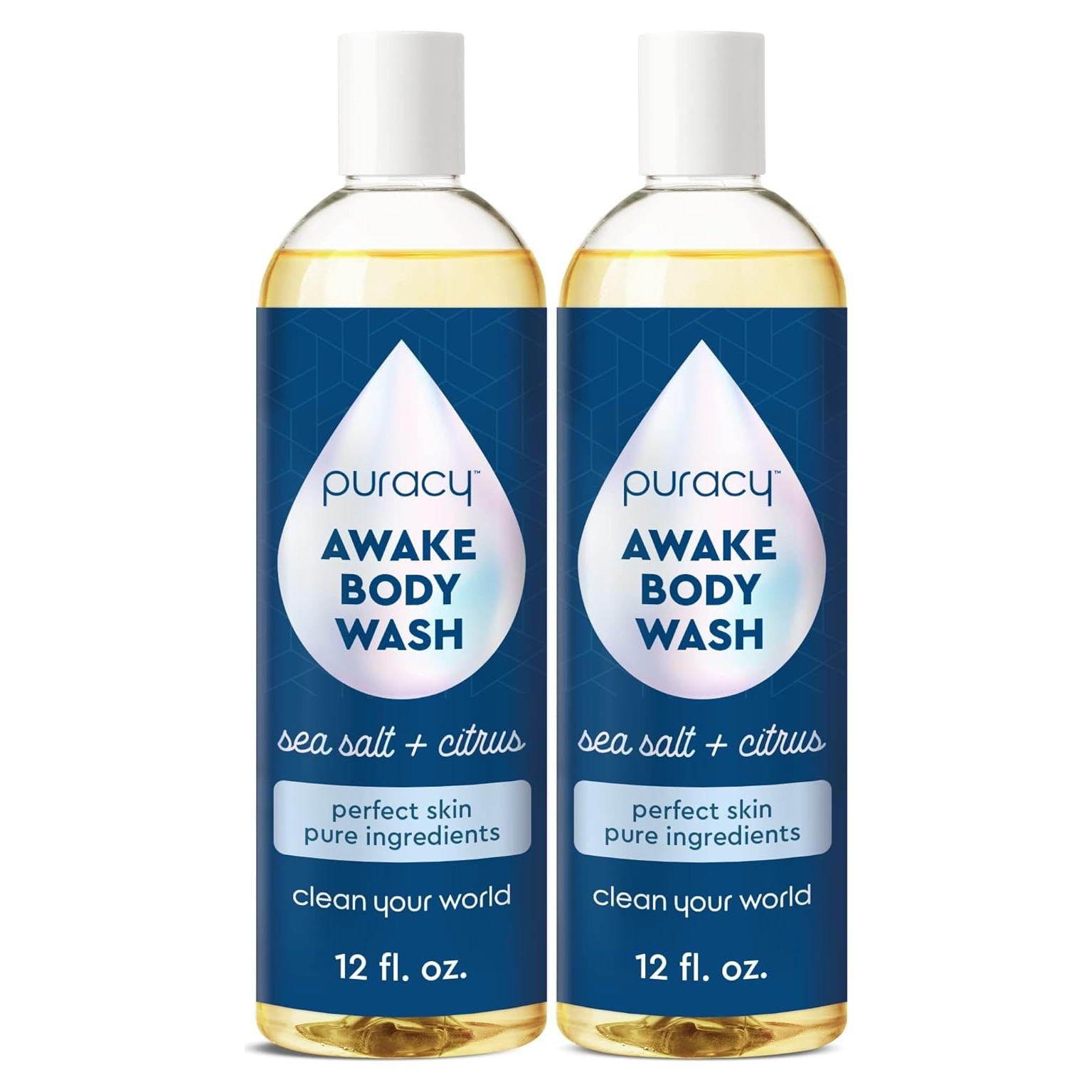 Gel de Ducha Natural Puracy 340g (Paquete de 2) Cítricos