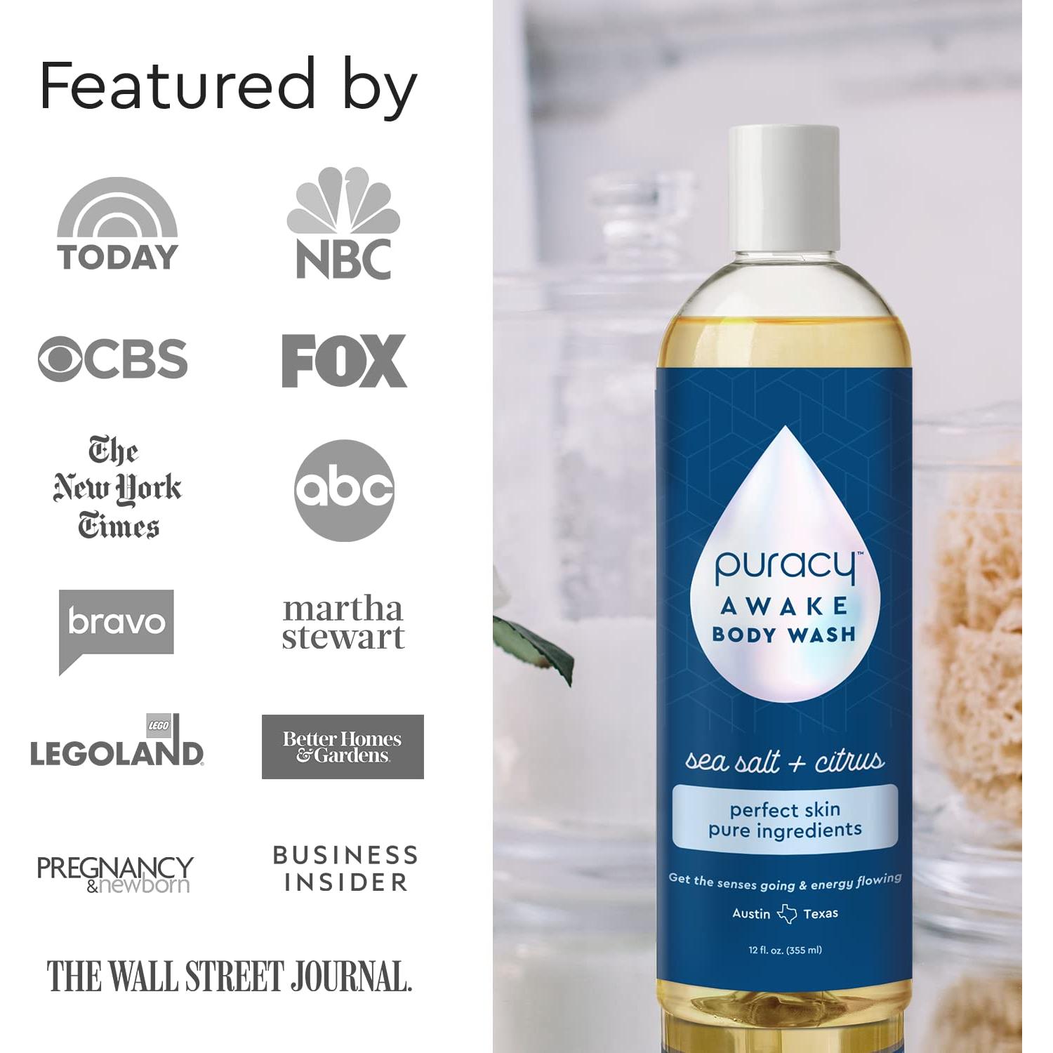 Gel de Ducha Natural Puracy 340g (Paquete de 2) Cítricos