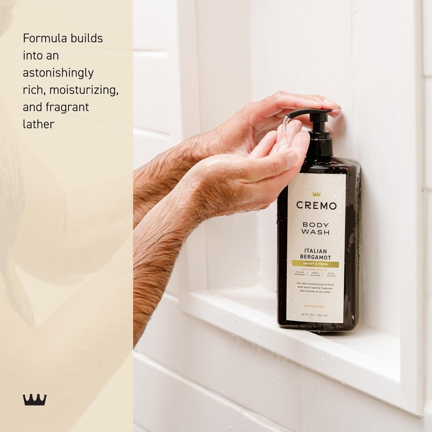 Gel de Ducha Cremo Bergamota Italiana 946 ml para Hombres