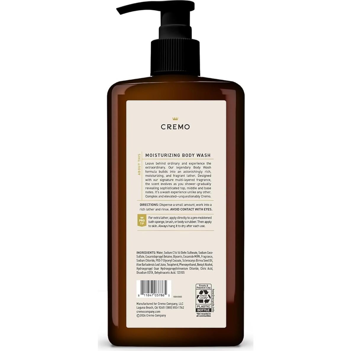 Gel de Ducha Cremo Bergamota Italiana 946 ml para Hombres