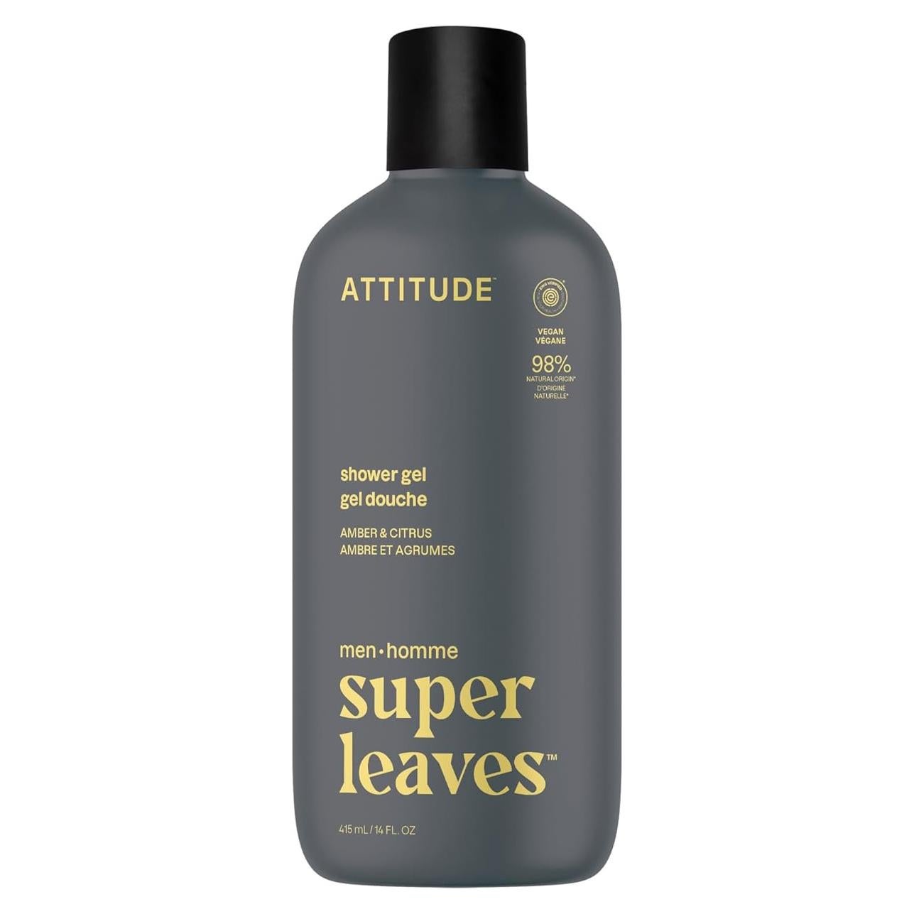 Gel de Ducha ATTITUDE para Hombres 414 ml - Ámbar y Cítricos