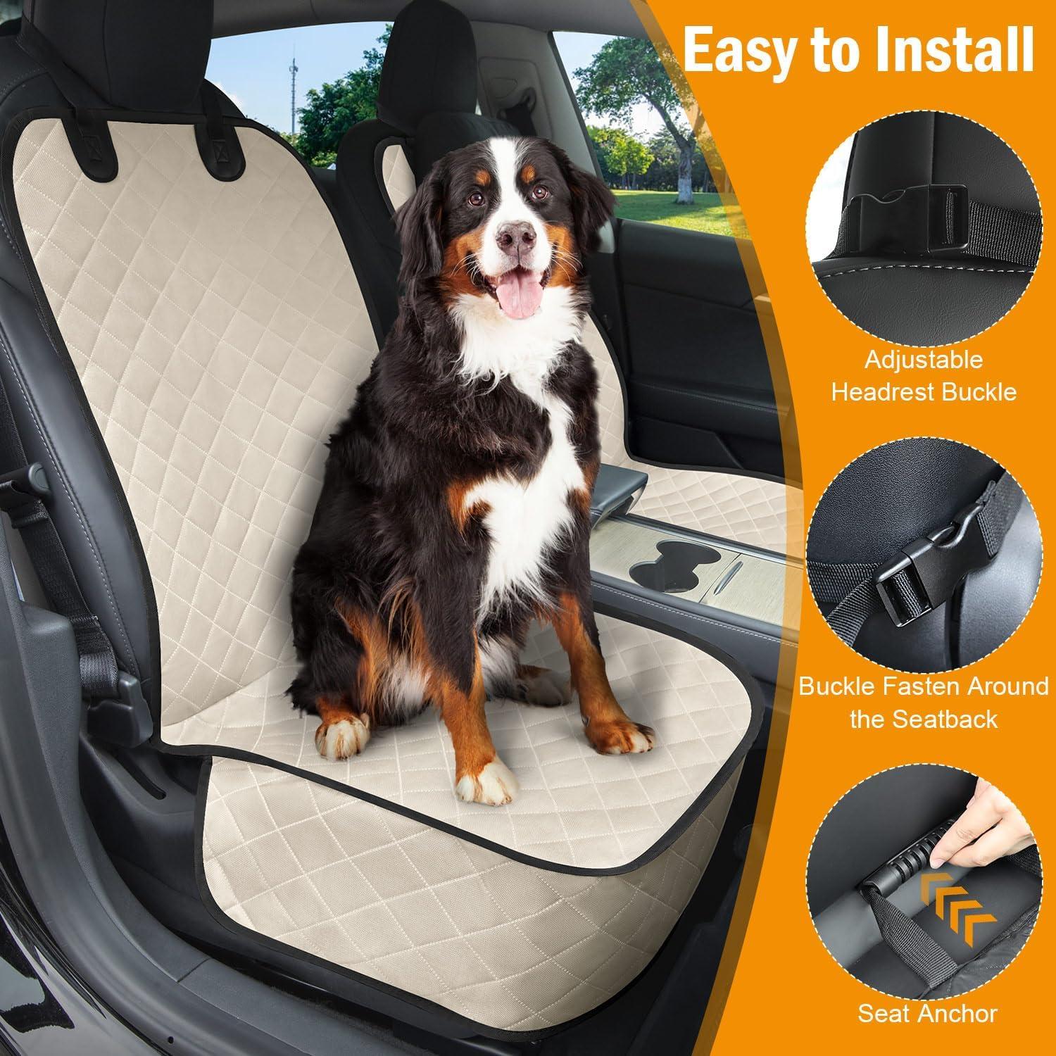 Funda de Asiento para Perros Pritent Mediana Beige 2 Paquetes