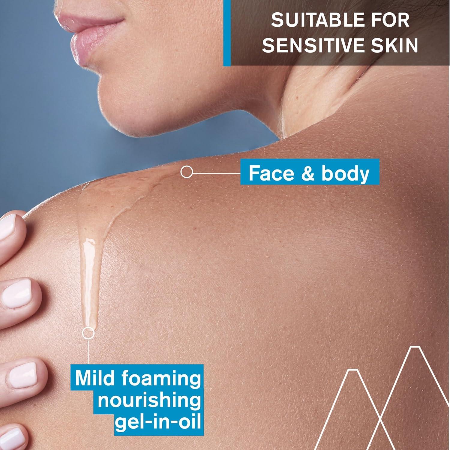 URIAGE Extra-Rich Dermatological Gel | Foaming Body Wash for Sensitive Skin, Preserves the Hydrolipidic Film of the Skin, Face & Body, Paraben & Soap-Free