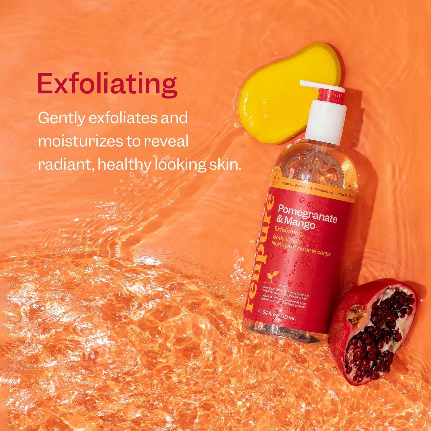 Gel de Ducha Exfoliante Renpure Granada y Mango 1360 ml