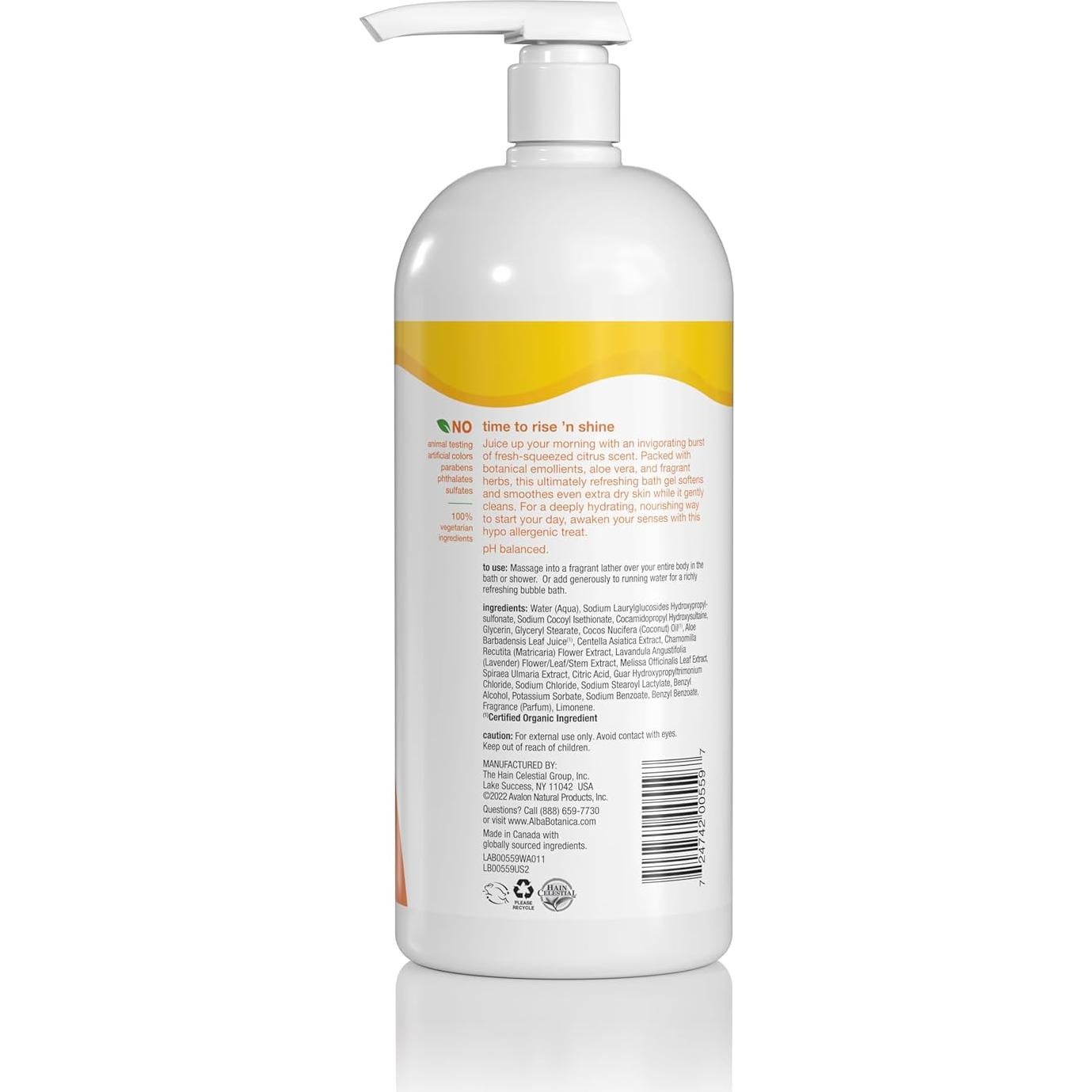 Gel de Baño Alba Botanica 32 oz Cítricos de Isla Hidratante