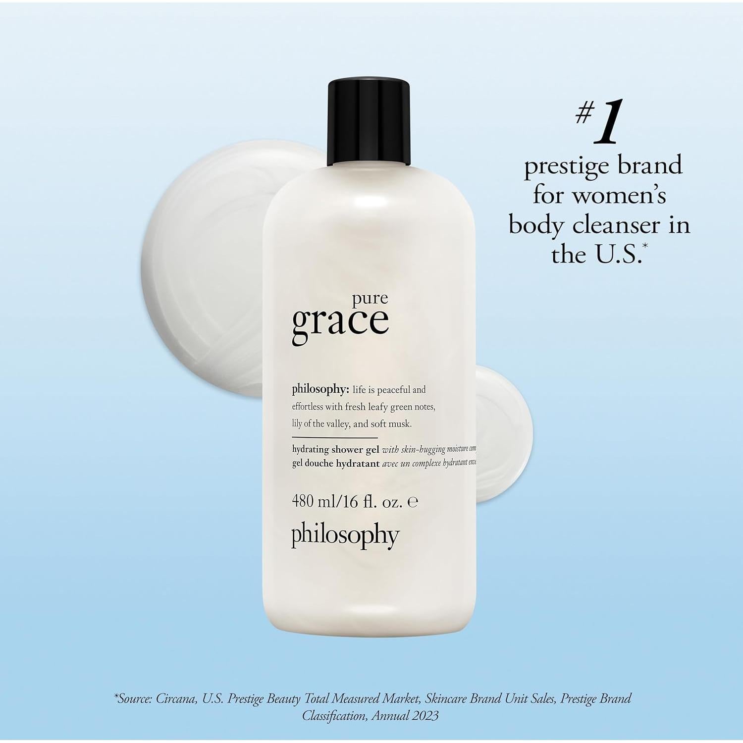 Gel de Baño Hidratante Philosophy Pure Grace 500ml - Vegano