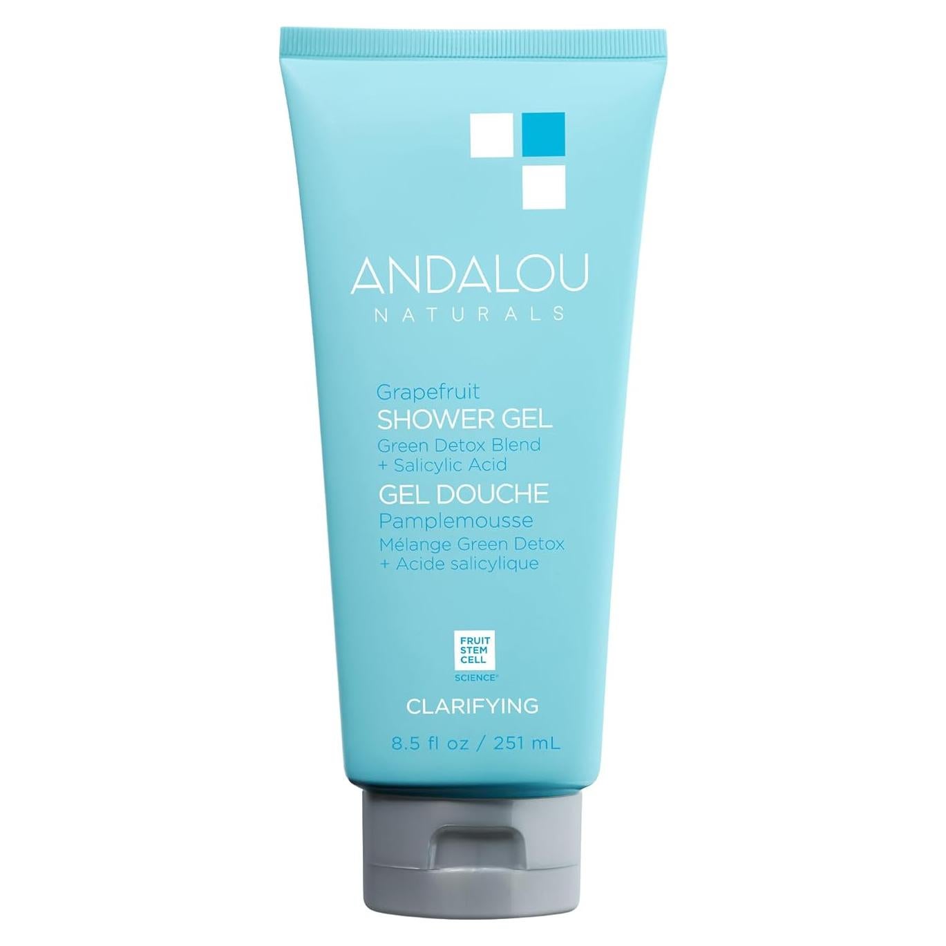 Gel de Ducha Aclarador Andalou Naturals 250 ml - Pomelo Exfoliante