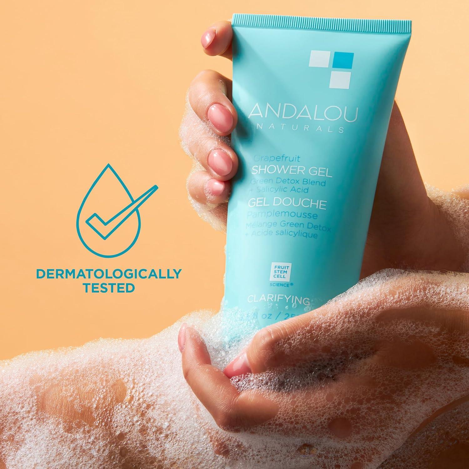 Gel de Ducha Aclarador Andalou Naturals 250 ml - Pomelo Exfoliante